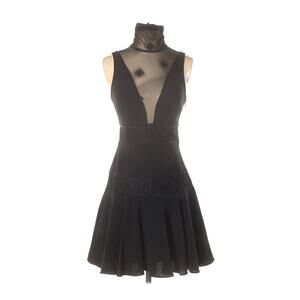 Cinq A Sept Dotted Black A Line Dress Size 0